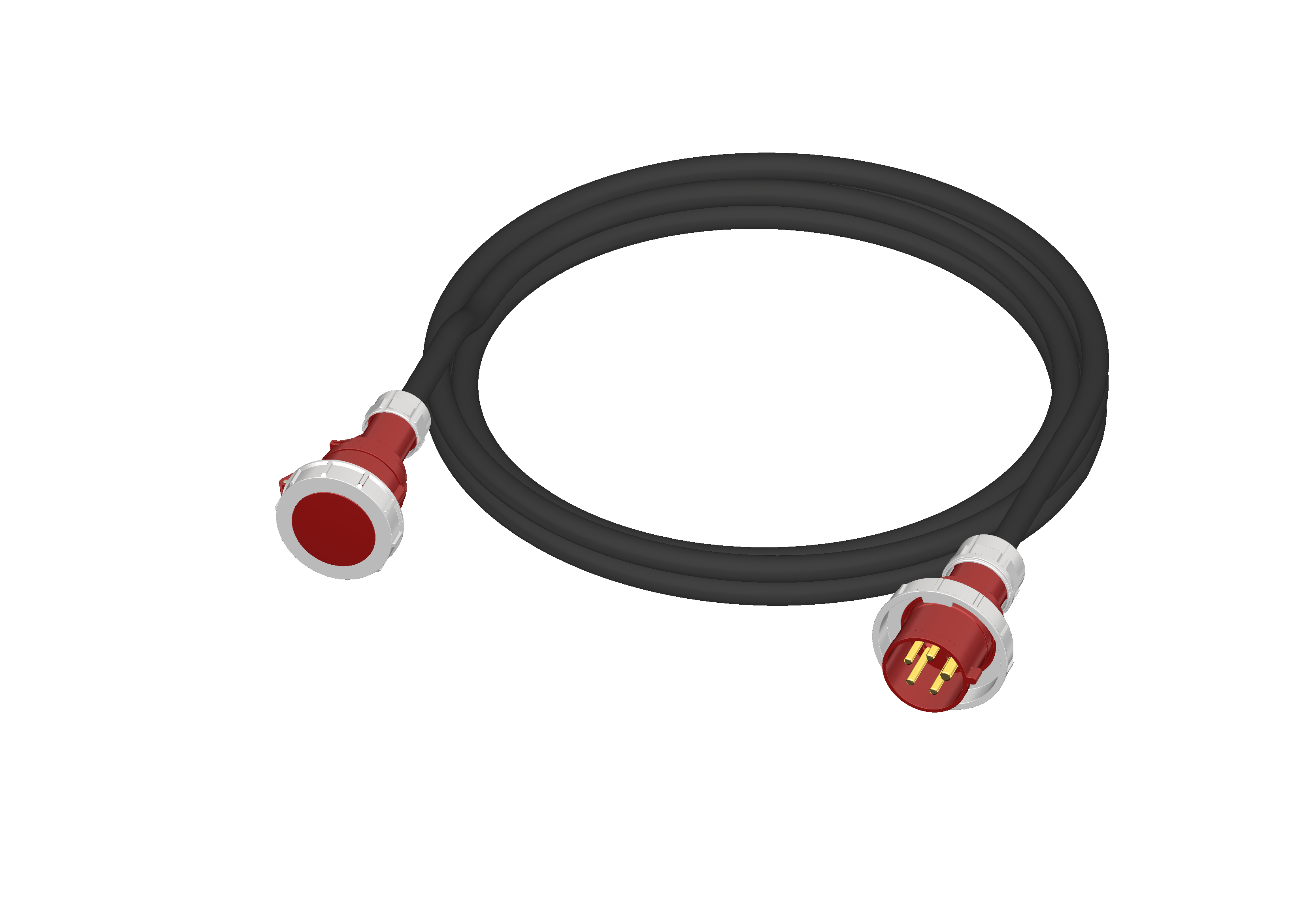 Удлинитель силового кабеля 380V CEE 32A/5p - CEE 32A/5p IP67