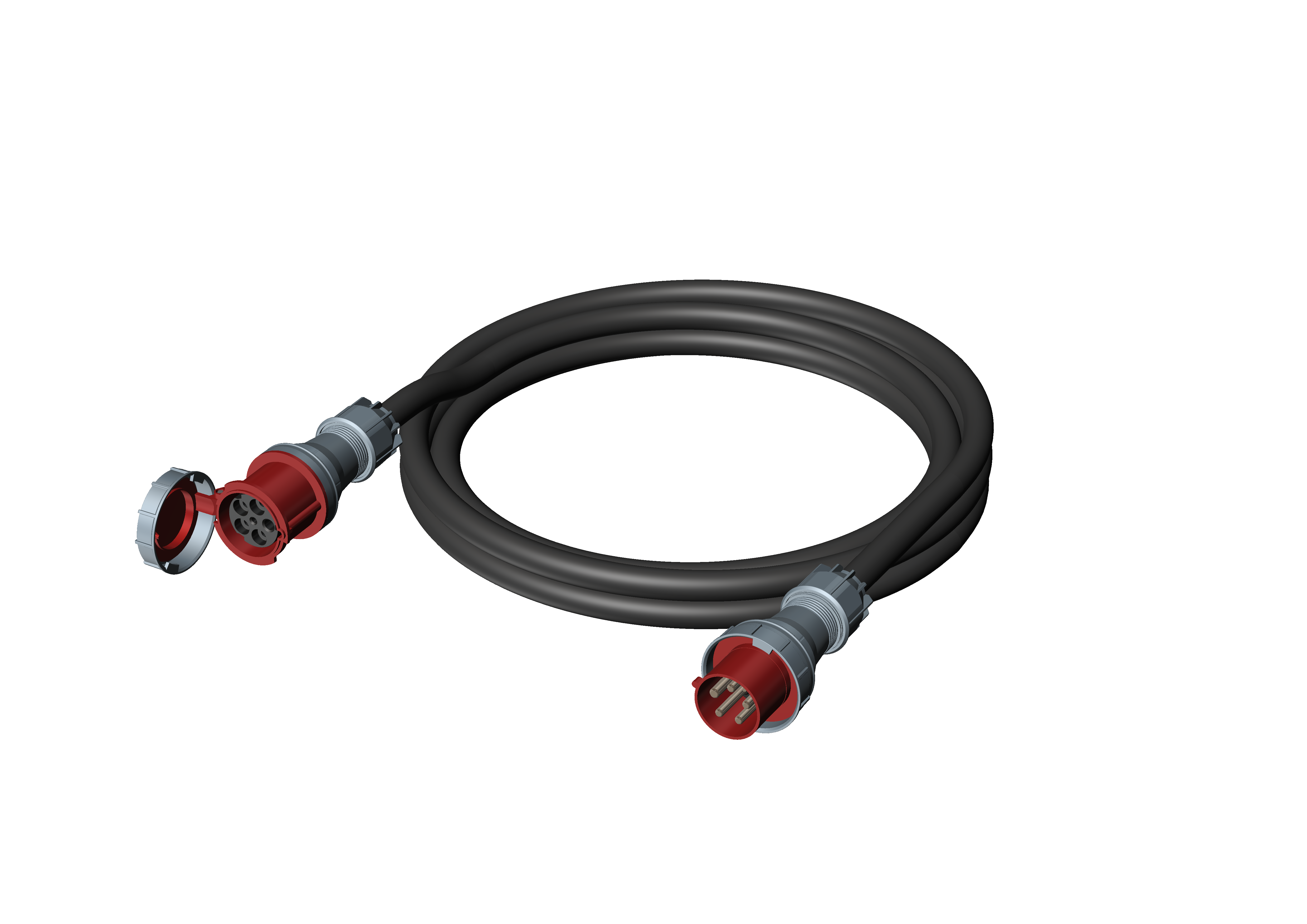 Удлинитель силового кабеля 380V CEE 125A/5p - CEE 125A/5p IP67